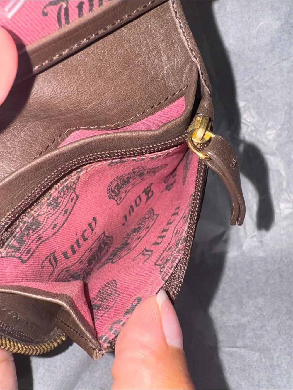 Juicy Couture Y2K Velour Zip Around Wallet